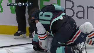 Jared McCann and Tyson Barrie had a “Wrestling Match”