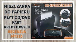 Niszczarka do papieru, płyt CD/DVD, kart kredytowych SHREDDER MT215 od Media-Tech