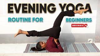 5 Mins Evening Yoga in Hindi | Easy Daily Yoga Stretches to Help you Wind Down & Relax #yogwithkomal