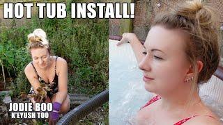 Clearing For a Hot Tub, Setup & First Thoughts!