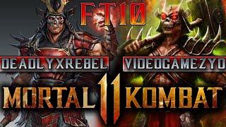 DeadlyxRebel vs Videogamezyo - FT10 SHAO KAHN ONLY EXHIBITION MATCH (NA VS EU) - MK11