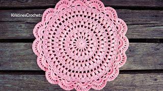 Crochet Round Doily Placemat Tutorial