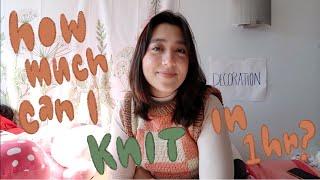 how much can i KNIT in 1 HOUR?