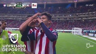 Ángel Zaldívar anotó el 2-0 de Chivas sobre Veracruz