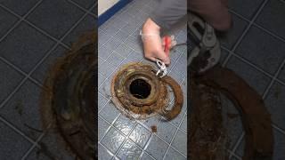 Quick Fix of a Rusted Toilet Flange! @oatey #diy #plumbing #helpingothers