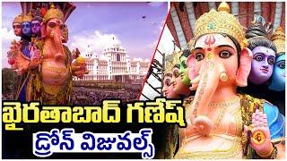 Khairatabad Ganesh Drone Visuals Live | Ganesh Nimajjanam 2024 | Hyderabad | SocialPost Politics