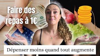 Réduire son budget courses à 1€ par repas | 10 ASTUCES