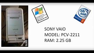 Sony Vaio old model Desktop Pc image review Model: PCV-2211