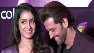 Hrithik Roshan and Shraddha Kapoor together at Colors Leadership Awards 2015.