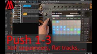 Ableton Push 1-3 - New features in DrivenByMoss 22.2 - XoX sequencer, flat tracks - Bitwig & Reaper