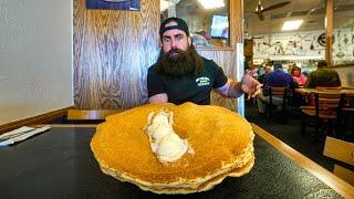 ATTEMPTING AMERICA’S OLDEST PANCAKE CHALLENGE AT A PACKED DINER IN ARIZONA! | BeardMeatsFood