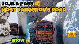 Zojila Pass Most Dangerou’s Road  || Snow  Ladakh Trip