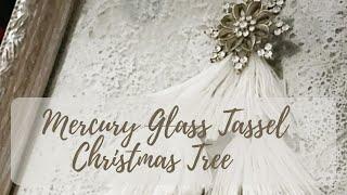 Mercury Glass Effect Christmas Wall Decor Diy