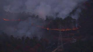 Crews battle wildfire in Jackson Township, NJ