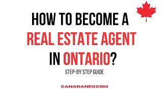 How to become a Real Estate Agent in Ontario?