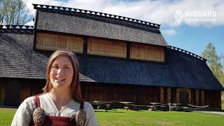 English guided tour of the feast hall at Midgard Viking Centre