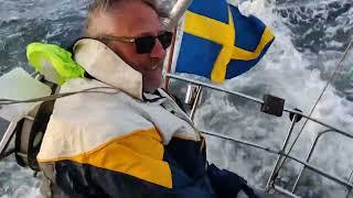 OE 32 Moatjé rounding the cape of Kullen - Average wind speed 17 m/s