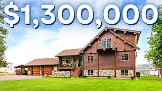 Tour a $1,300,000 Custom Waterfront Log Home on Long Lake | Spokane, WA Home Tours