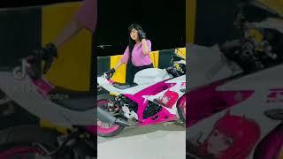 Lady Biker | Dazzling girl in hot pink | Entertainment Mashups|