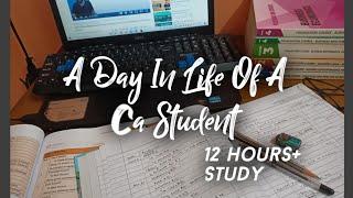 A Day in Life Of A CA Student / Aspirant | CA Foundation | 12 hours + Study | Episode 1 |