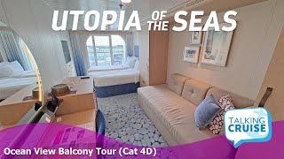 Utopia of the Seas | Ocean View Balcony Stateroom Tour (Cat 4D)