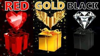 Choose Your Gift-Red vs Gold vs Black Kutu Seç-Hediyeni Seç Escolha o seu presente 