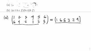 Permutations: Writing a Permutation as a Product of Disjoint Cycles