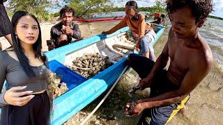 My First Time With Fishermen Catching Oysters In The Deep Ocean