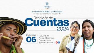 Rendición de Cuentas del Ministerio de Justicia y del Derecho 2024