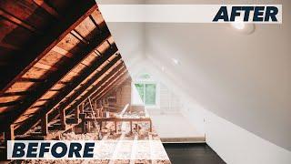 Incredible Attic Transformation in 5 Min | Timelapse DIY Attic Loft Renovation