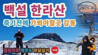 제주도 백설 한라산 죽기전에 가봐야할곳 감동 | 휴카5 - 캠핑카로 제주도 한달살기 40편 마지막편