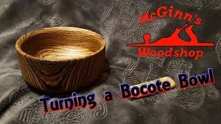 Bocote Turned Bowl ~ Smells of Spice with Strong Grain Lines