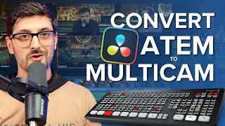 How to Convert an ATEM ISO DaVinci Project into a MULTICAM TIMELINE!