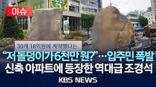 [이슈] "돌 하나가 6천만 원?"…서울 아파트 '조경석' 논란/2025년 6월 24일(화)/KBS