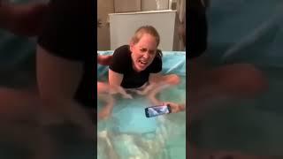 girl is giving birth in water  water baby birth  #babybirth