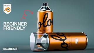 How to Model a Spray Can In Blender 4.2 Step-By-Step Blender Tutorial