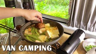 VAN CAMPING ALONE - LIVING IN A CAMPERVAN)-[COOKING, FOOD, RELAXING, ASMR ]