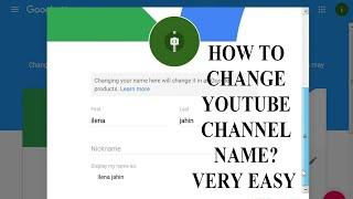 How To Change Youtube Channel Name using pc or laptop-Latest Video Tutorial