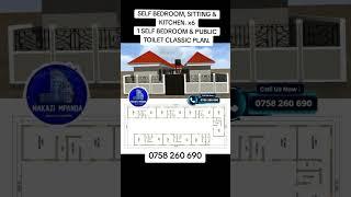 SELF BEDROOM, SITTING & KITCHEN. x61 SELF BEDROOM & PUBLIC TOILET CLASSIC PLAN.