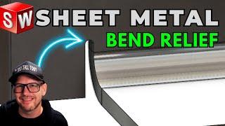 How Sheet Metal BEND RELIEF works in SOLIDWORKS - Toby's Tutorial