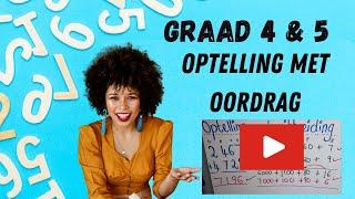 Optelling met Oordrag, deur uitbreidingsmetode / afbeek metode (2020) | KABV | Graad 4 5 Wiskunde