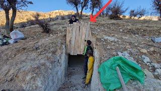 Save the Golrokh family!  The operator builds the cave door and gives the gift of security