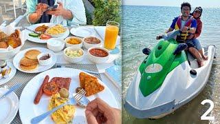 തിന്നു, jet ski ഓടിച്ചു, വീണ്ടും തിന്നു | Sealine Beach resort | Qatar vlog part 2