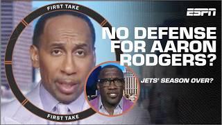 Stephen A. & Shannon Sharpe DEBATE whether Aaron Rodgers and the Jets’ season is OVER! | First Take