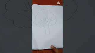 easy Tree drawing #art