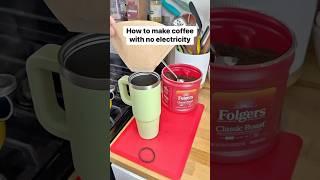 How to make coffee with no electricity #coffee #snowstorm #camping #poweroutage #survival