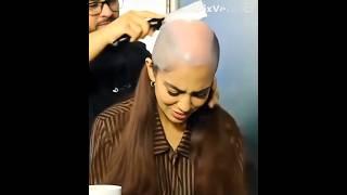 SOBHITA DHULIPALA  BALD HEADSHAVE IN STUDIO - MOTTAI - GUNDU - HAIRCUT - ACTRESS (Made using AI)