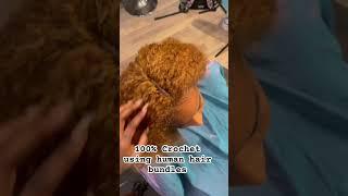 Crochet braids using BUNDLES‍️ #humancrochetbraids