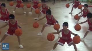 Amazing basketball skills of kindergarten kids in Hangzhou, China