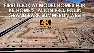 First Look at Model Homes For KB Home's  Alton Project in Grand Park Summerlin 4K Drone Footage